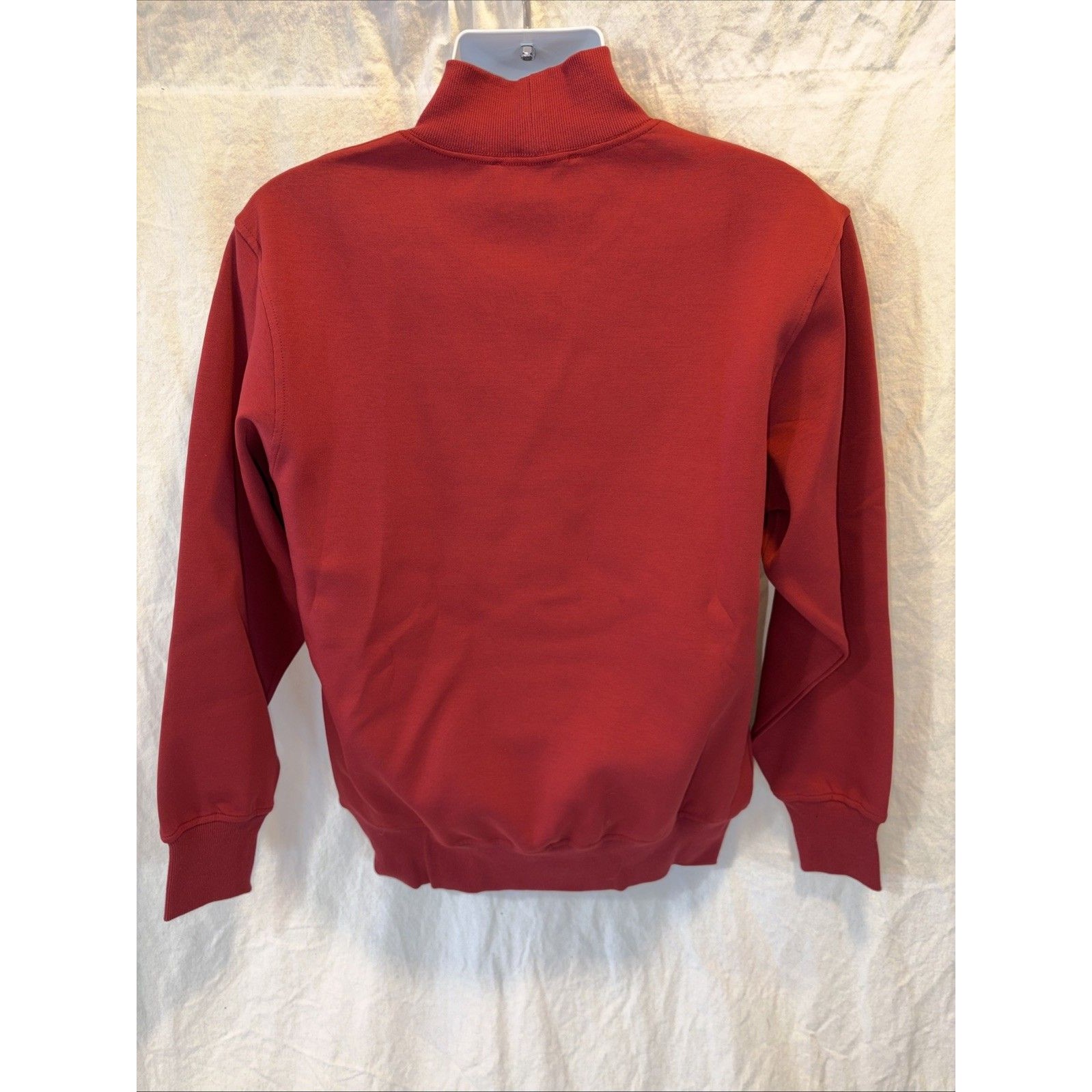 Telfar Mock Neck Embossed Red Sweatshirt Men's Size Medium New With Tags — image 4 of 8